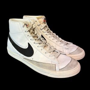 Nike Blazer Mid '77 Vintage Sneaker Shoes Leather White Men's 12